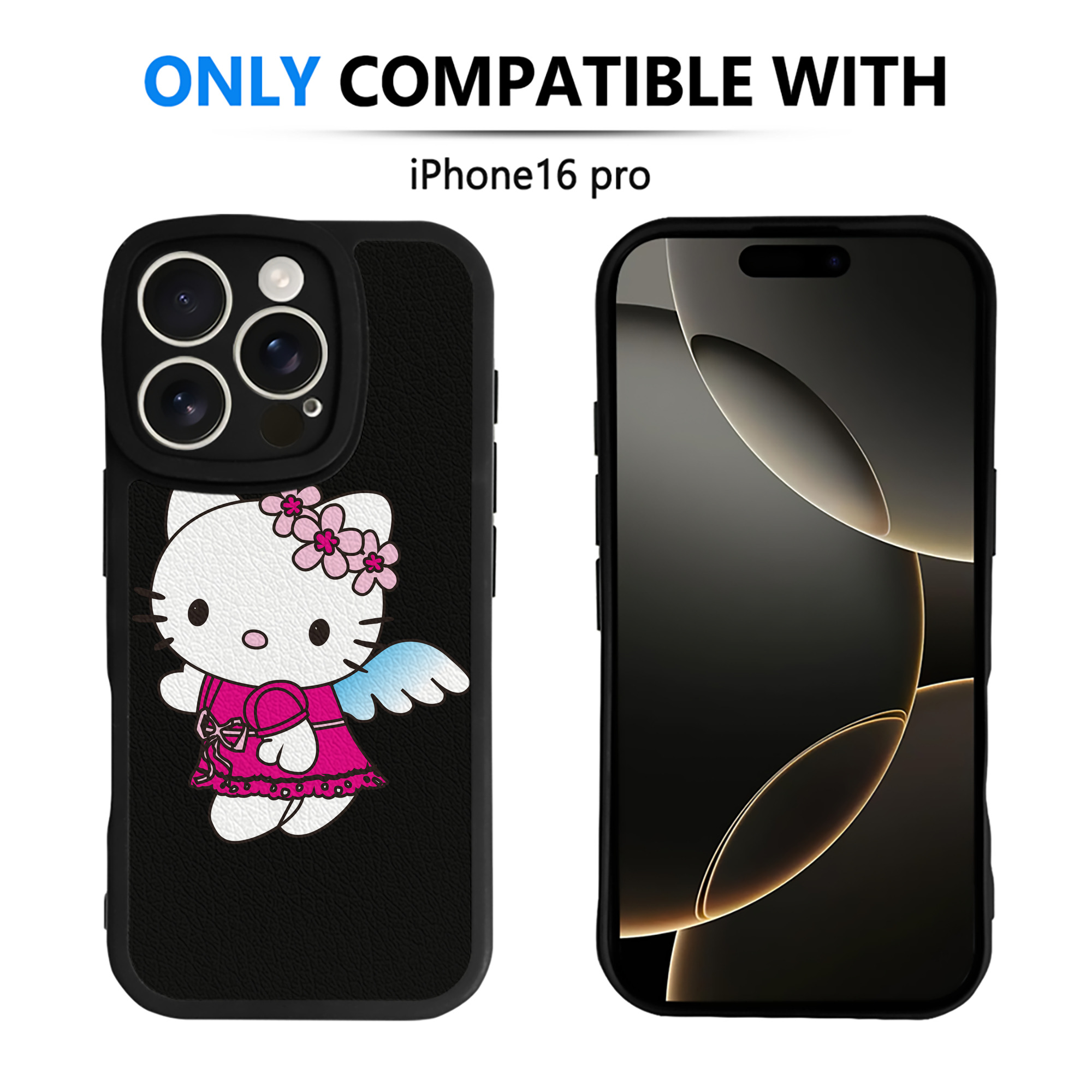 （画像用） Hello Kitty ハローキティ 【iPhone 16シリーズ対応】シリコンスマホケース（レザー調） 材質：シリコン